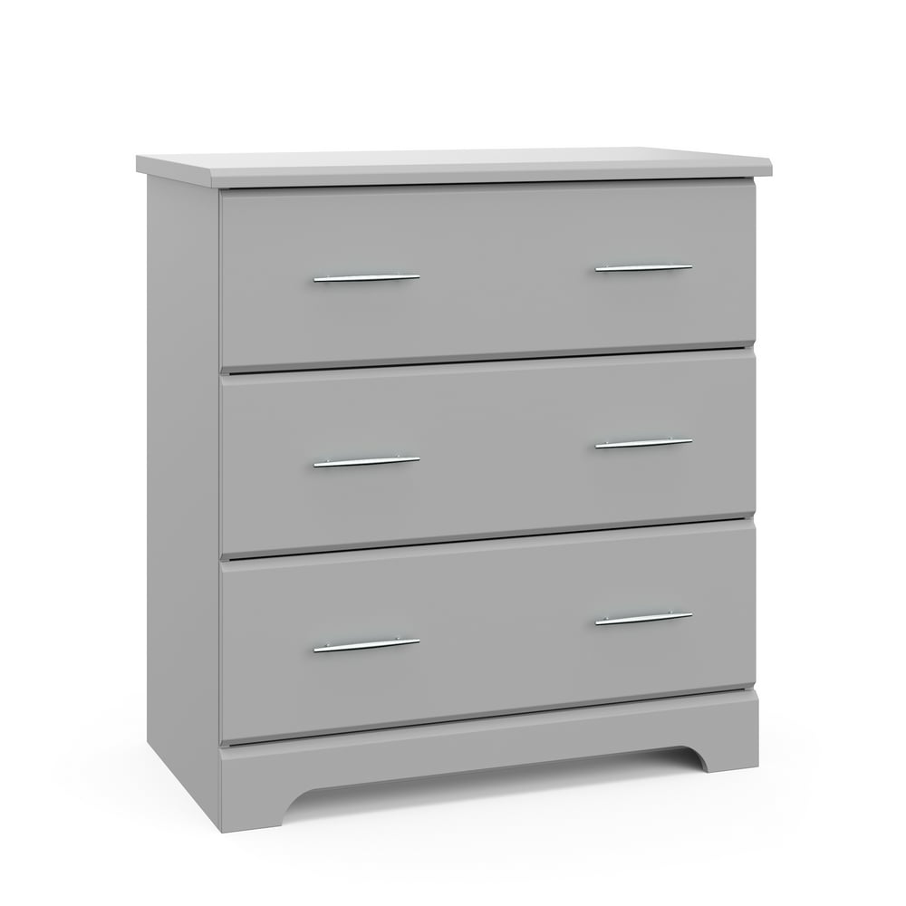 Storkcraft Brookside 3 Drawer Dresser Chest Pebble Gray - Walmart.com