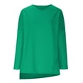 thumbnail image 6 of JGGSPWM Women's Fall Oversized V Neck Knit Tunic Solid Long Sleeve Loose Fit Pullover Sweaters Green S, 6 of 8