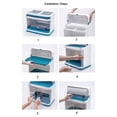 thumbnail image 3 of Kitchen Dish Rack Drain Bowl Cup Plate Dish Drying Drainer with Cover 2-Layer, 3 of 12