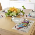 thumbnail image 4 of Ambesonne Retro Place Mats Set of 4, Music Graffiti Hip Hop, Standard Size, Multicolor, 4 of 6