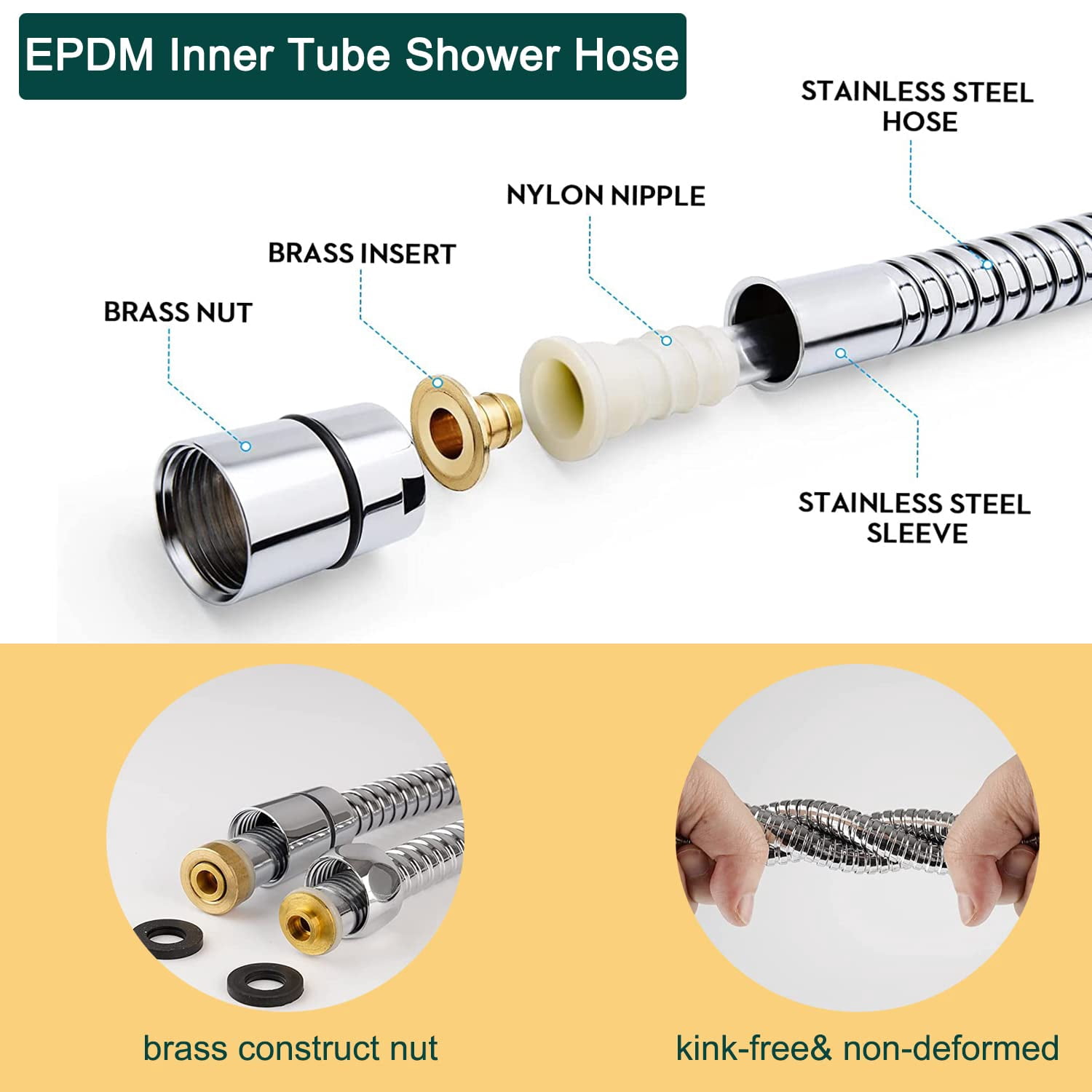 Kitchen Faucet Sink Sprayer Attachment Set 3 Modes Replacement Head With Stainless Steel Hose Aerator And Brass Diverter Valve (5 Adapter) For Washing Fruit Dishes Hair1