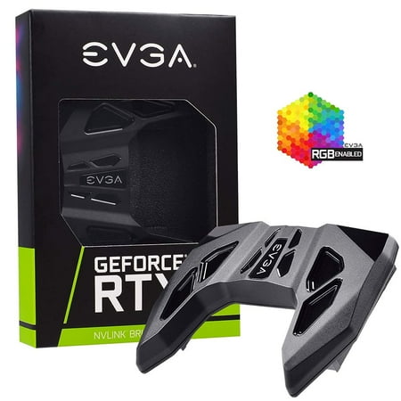 EVGA GeForce RTX NV Link SLI Bridge, 4-Slot Spacing, RGB LED (100-2W-0030-LR)