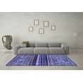 thumbnail image 3 of Ahgly Company Indoor Rectangle Abstract Blue Modern Area Rugs, 2' x 5', 3 of 4