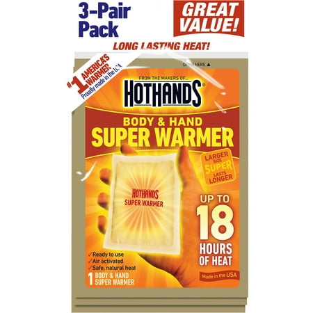 HotHands Body & Hand Super Warmers, 3ct (Best Electric Hand Warmer)