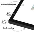 thumbnail image 3 of Americanflat 18x18 Picture Frame with Polished Plexiglass with 8x8 Mat Display Photo Streamline Thin - Black, 3 of 8