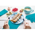 thumbnail image 5 of Twiny Threads Set of 12 Hemstitch Reusable Cloth Dinner Napkins - Turquoise Blue, 5 of 6