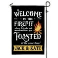 thumbnail image 3 of Welcome to Our Firepit Personalized Garden Flag, 3 of 3