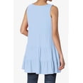 thumbnail image 2 of TheMoogan Women's PLUS S~3X Sleeveless Tiered Ruffle Babydoll TUNIC Cute Relaxed Tank Top, 2 of 6