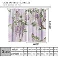 thumbnail image 3 of Purple Floral Kitchen Curtains Wisteria Country Flowers Wood Window Treatments Printed Pattern Living Room Curtains for Girls Women Room Blackout Curtains 52x84 Inch 2 Panels, 3 of 6
