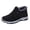 Black, variant on AUDeals Women's Waterproof Hiking Snow Boots Warm Fur Lined Ankle Boots Wide Toe Box Slip On Winter Shoes (Blackish Green, 7)