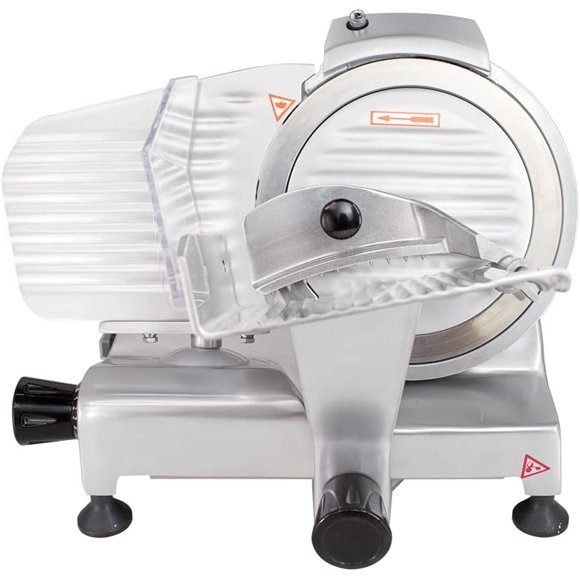 Hakka Trancheuse à Viande Commerciale, Trancheuse à Viande Électrique avec Lame en Acier Inoxydable de 9 Pouces, Trancheuse Semi-Automatique pour Viande Surgelée, Trancheuse à Jambon, Trancheuse de Charcuterie, Machine Trancheuse pour Aliments pour Supermarché/hôtel/restaurant/maison