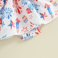 thumbnail image 7 of Okbabeha Baby Girl 4th of July Outfit Stars Puff Sleeve Fourth of July Romper Dress Newborn Independence Day Dresses, 7 of 7