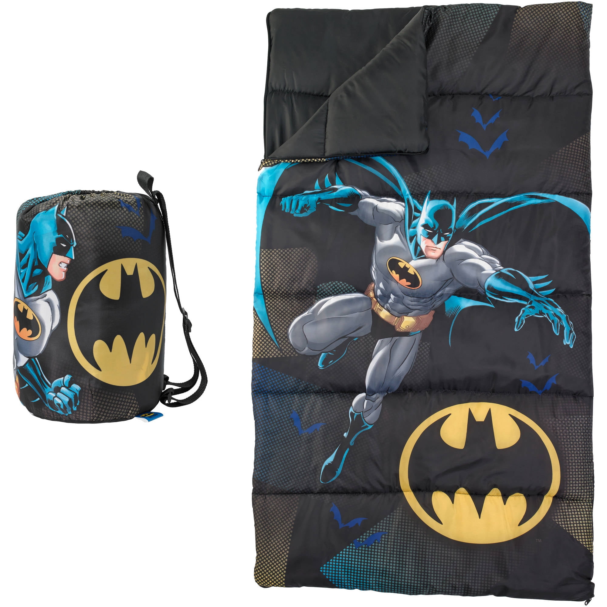 DC Comics Batman 'Save the Night' Kids Sleeping Bag with Bonus Tote