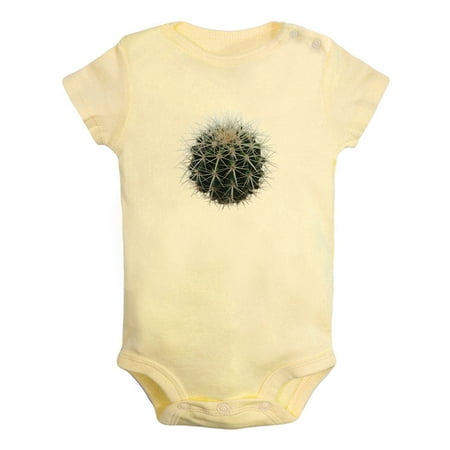 

Nature Cactus Pattern Rompers For Babies Newborn Baby Unisex Bodysuits Infant Jumpsuits Toddler 0-24 Months Kids One-Piece Oufits (Yellow 0-6 Months)