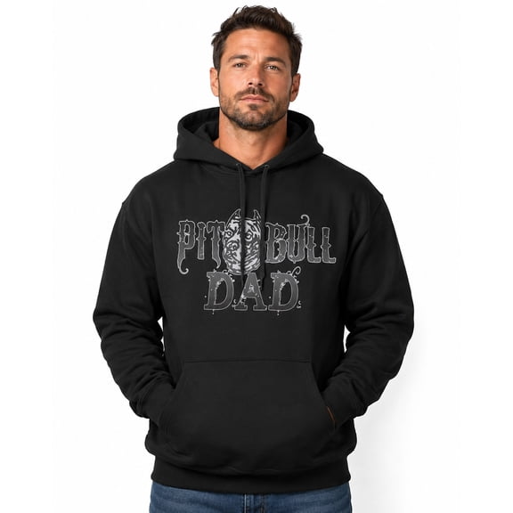 Pit Bull Dad Men's Hoodie (Small)