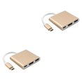 thumbnail image 1 of Concentrador USB 3,1 Tholdsy 3 en 1 compatible con HDMI color Oro 2piezas, 1 of 6