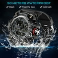 thumbnail image 4 of Men’s Digital Analog Watches Military Outdoor Multifunctional Sport Wristwatch with TPU Watch Strap Waterproof Wristwatch Gift for Man, 4 of 9