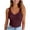 Brick Red, variant on idosla Women's Double Lined V Neck Tank Tops Summer Basic Sleeveless Shirts Cute Trendy Going Out Tops (Green, M)