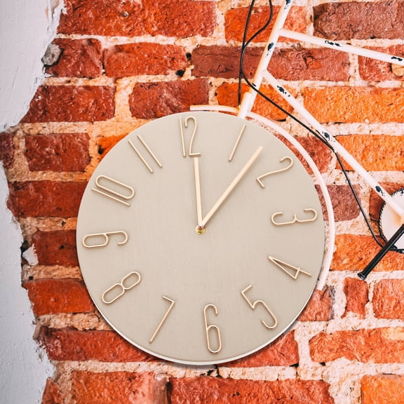 OULII Modern Wall Clock Battery Operated Multi Color Design for Home Wall Decor