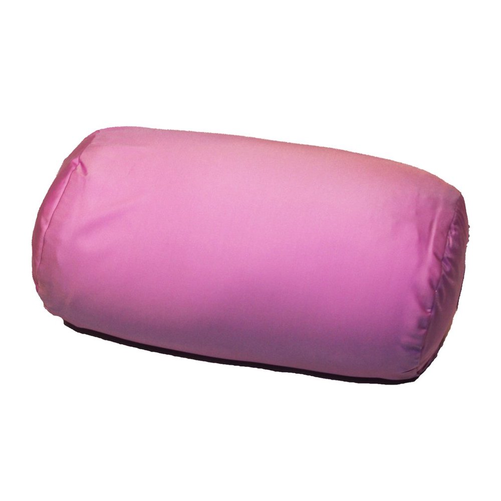 Squishy Deluxe Microbead Bolster Pillow with Removable Cover Purple