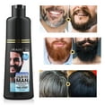 thumbnail image 2 of Mustache & Beard Dye, Black Hair Dye Shampoo, Instant Natural Black Shampoo for Gray Hair Coverage, Permanent Hair Coloring with Plant Extract for Facial Hair, 5min Color Dye, 200ml/6.8oz, 2 of 10
