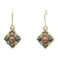thumbnail image 2 of DPTALR Retro Bohemian Ethnic Earrings Colored Diamond Geometric Ear Hooks, 2 of 5
