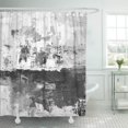 thumbnail image 1 of Cortina de ducha ABPHQTO pintura al óleo abstracta en blanco y negro 165x180 cm, 1 of 2
