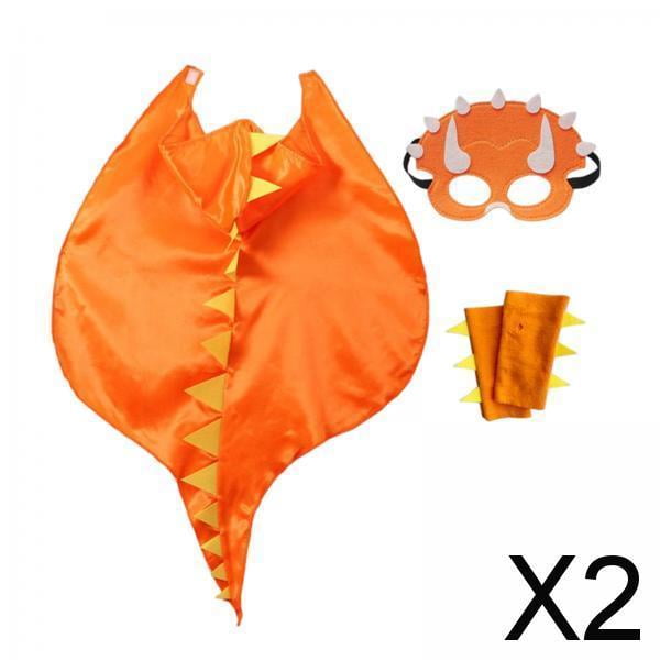 BELOVING 2x Cape de Dragon pour Cosplay, Cosplay, Cadeaux d'Halloween, Orange