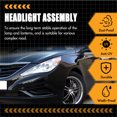thumbnail image 4 of Headlight Assembly Compatible with 2011-2014 Hyundai Sonata 4 Door Sedan w/Projector Halogen, Not Fit for Hybrid Models, Chrome Housing with Amber Reflector, 4 of 8