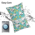 thumbnail image 5 of Kdxio Cotton Pillow Cases 16"x24" Pillowcases,Soft and Breathable Bedroom Pillow Cases-Panda Bathing-No Pillow Core, 5 of 5