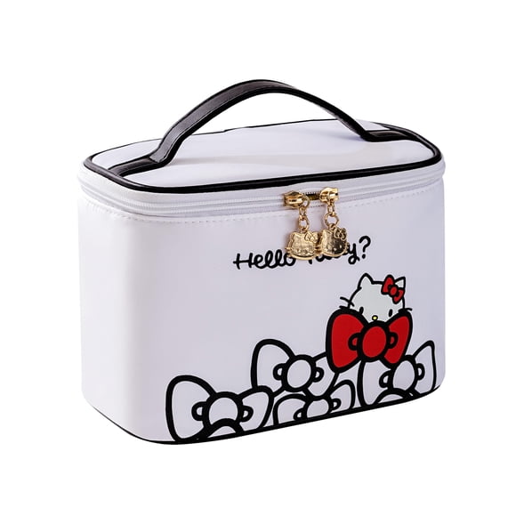 Bolsa de maquillaje AmbeAlla impermeable con soporte para brochas de maquillaje