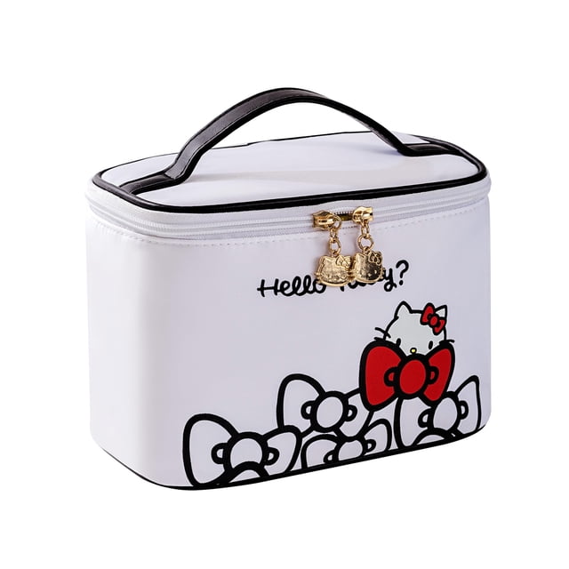 Bolsa de maquillaje AmbeAlla impermeable con soporte para brochas de maquillaje