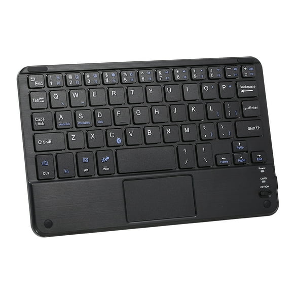 yeacher Wireless BT 3.0 Keyboard 59 Keys Ultra-slim Mini BT Keyboard with Touch Pad Support Android Windows iOS System for Laptop Phone Tablet Black