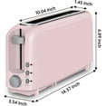 thumbnail image 5 of 2-Slice Slim Toaster, 6 Shade Settings with Cancel, Reheat & Defrost, 10" Long Slot, Auto Shut off, Removable Crumb Tray, 5 of 7