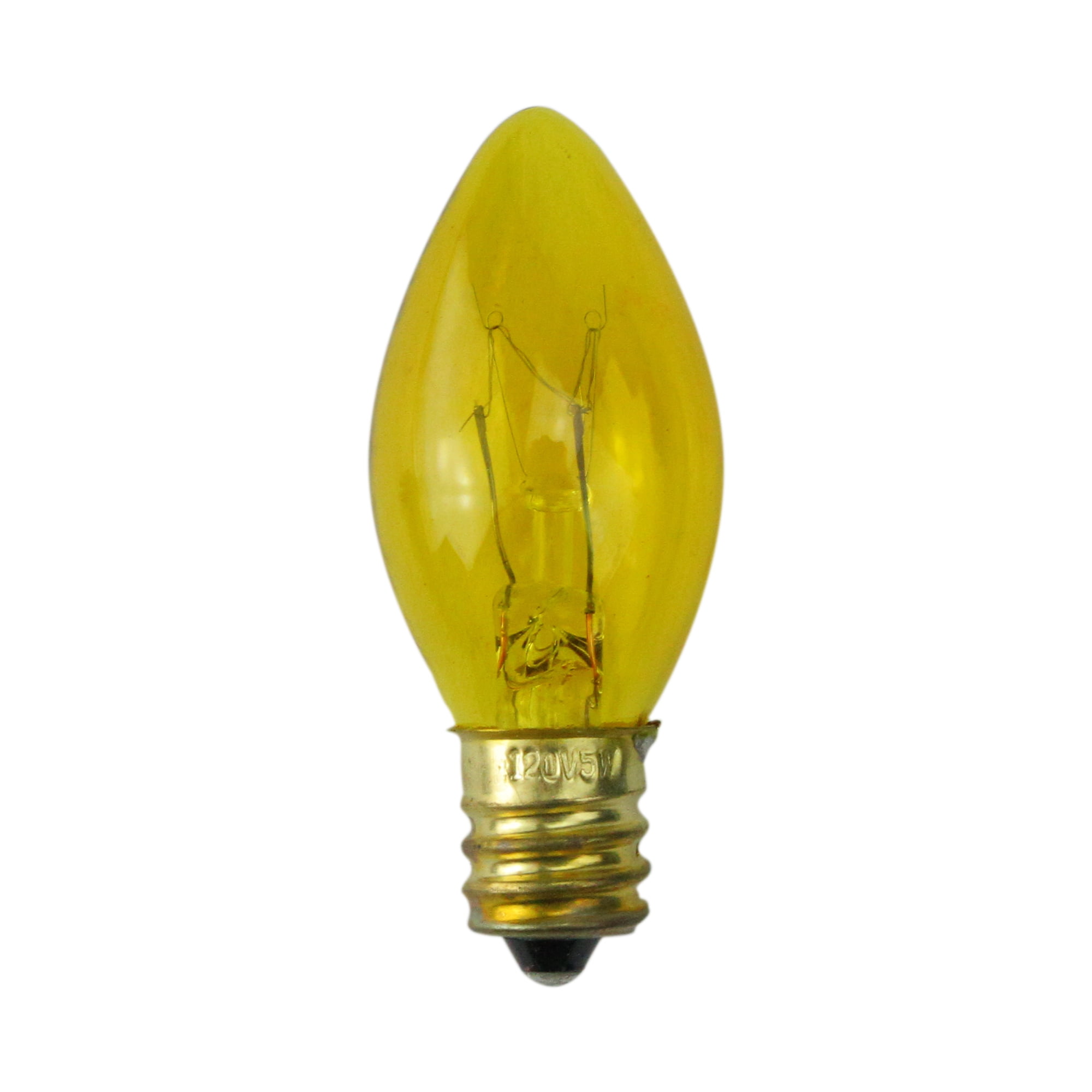 Pack of 4 Transparent Clear C7 Christmas Replacement Bulbs