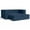Indigo, variant on Jaxx Zipline Convertible Sleeper Loveseat & Ottomans, Textured Microvelvet - Indigo