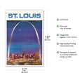 thumbnail image 2 of St. Louis Missouri - Gateway Arch - Vintage Airline Travel Poster by Frederick Conway c.1966 - Master Art Print (Unframed) 12in x 18in, 2 of 4