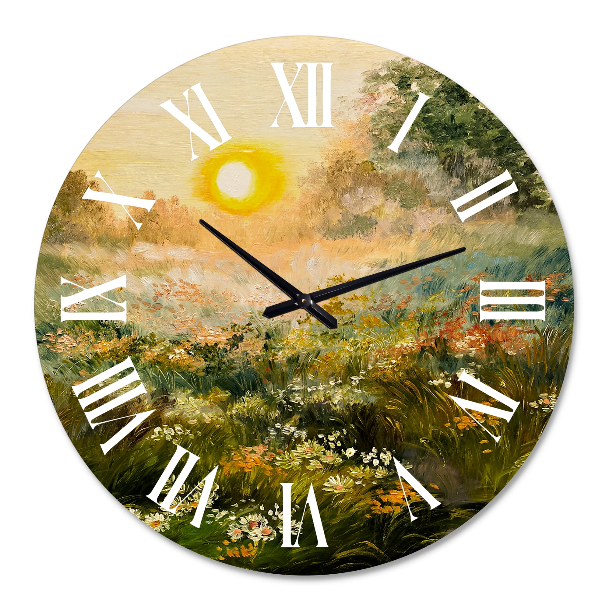 Designart 1 in Quartz Farmhouse Wall Clock