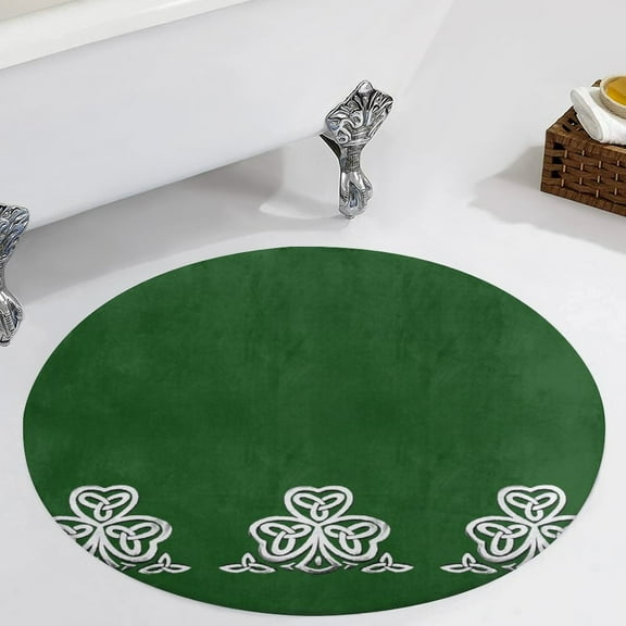 Celtic Shamrock Round Carpet Circle Rug Outdoor Patio Area Rug Washable Large Area Rugs Hallway Room Decor Fitness Mats