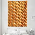 thumbnail image 1 of Abstract Tapestry, Pattern of Walnut Organic Snacks Raw Appetizers Nuts Healthy Living, Wall Hanging for Bedroom Living Room Dorm Decor, 60W X 80L Inches, Mustard Vermilion Cream, by Ambesonne, 1 of 2
