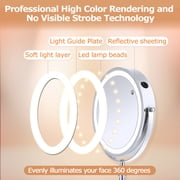 B Beauty Planet 20X Lighted Magnifying Makeup Mirror, Double Sided Makeup Mirror with 20X/1X Magnification, 360°Rotation, 3 Colors Brightness Adjustable Vanity Mirror with 42 LEDs, 2000mAh
