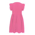 thumbnail image 5 of Ketyyh-chn99 Robes d'Été pour Femmes Grande Taille Robe Mini Robe de Fête Combinaisons Manches à Volants Shorts Robe Mini Rose Vif,TP, 5 of 5