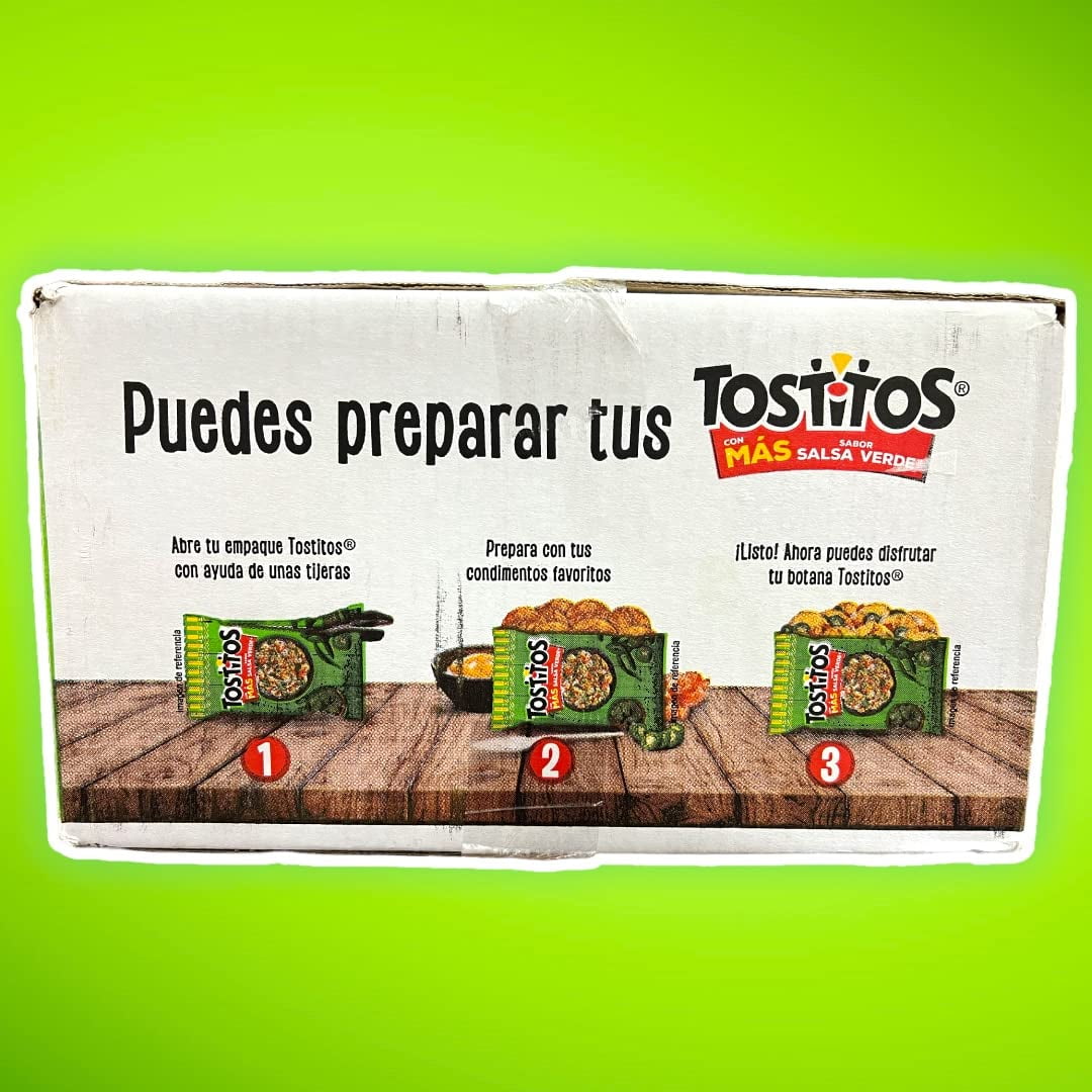 Sabritas Tostitos Salsa Verde 25 pack. Mexican chips. 25.0 Count