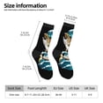 thumbnail image 2 of KLL green salmon fish Print Cool Socks Men's Women's Crew Socks Funny Crazy Novelty Stockings, 2 of 6