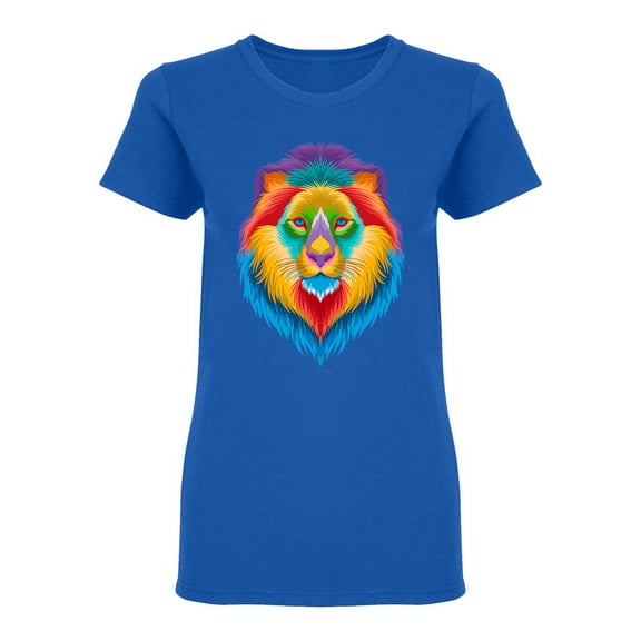 Lion Colorful Mane Shaped Tee Women's -Image by Shutterstock