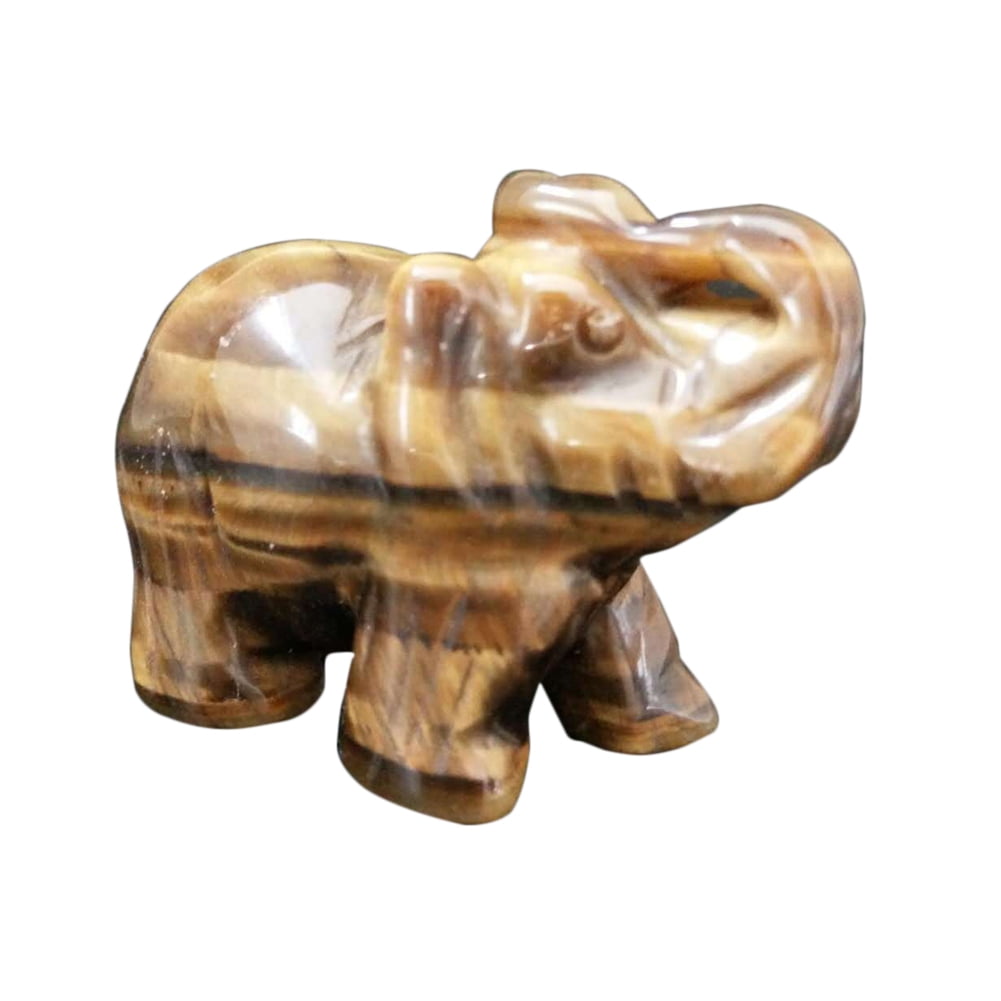 1.5Inch Elephant Animal Pocket Stone Carved Elephant Elephant Statue