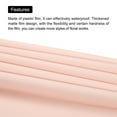 thumbnail image 4 of Double Sided Color Flower Wrapping Paper Milk White+Pink 22.8"x22.8" Waterproof 20 Pack, 4 of 7