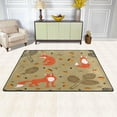thumbnail image 2 of SKYSONIC 36x24in Red Foxes Autumn Area Rug, Fall Forest Pines Non-Slip Floor Carpet for Indoor Living Dining Room Bedroom, 2 of 7