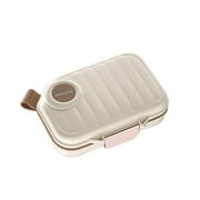 Portable Pill Organizer Weekly Medication Dispenser Daily Dose Reminder Box with Sealed Compartments Travel Home Use for Vitamins and Supplements