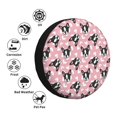 thumbnail image 4 of Fotbe French Bulldog Funda de Llanta de Repuesto con Estampado, Engrosada, Ajuste Universal para Jeep, Remolque, RV, SUV, Camión-17 inch, 4 of 6
